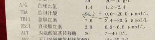 仅有总胆汁酸偏高60多说明什么？